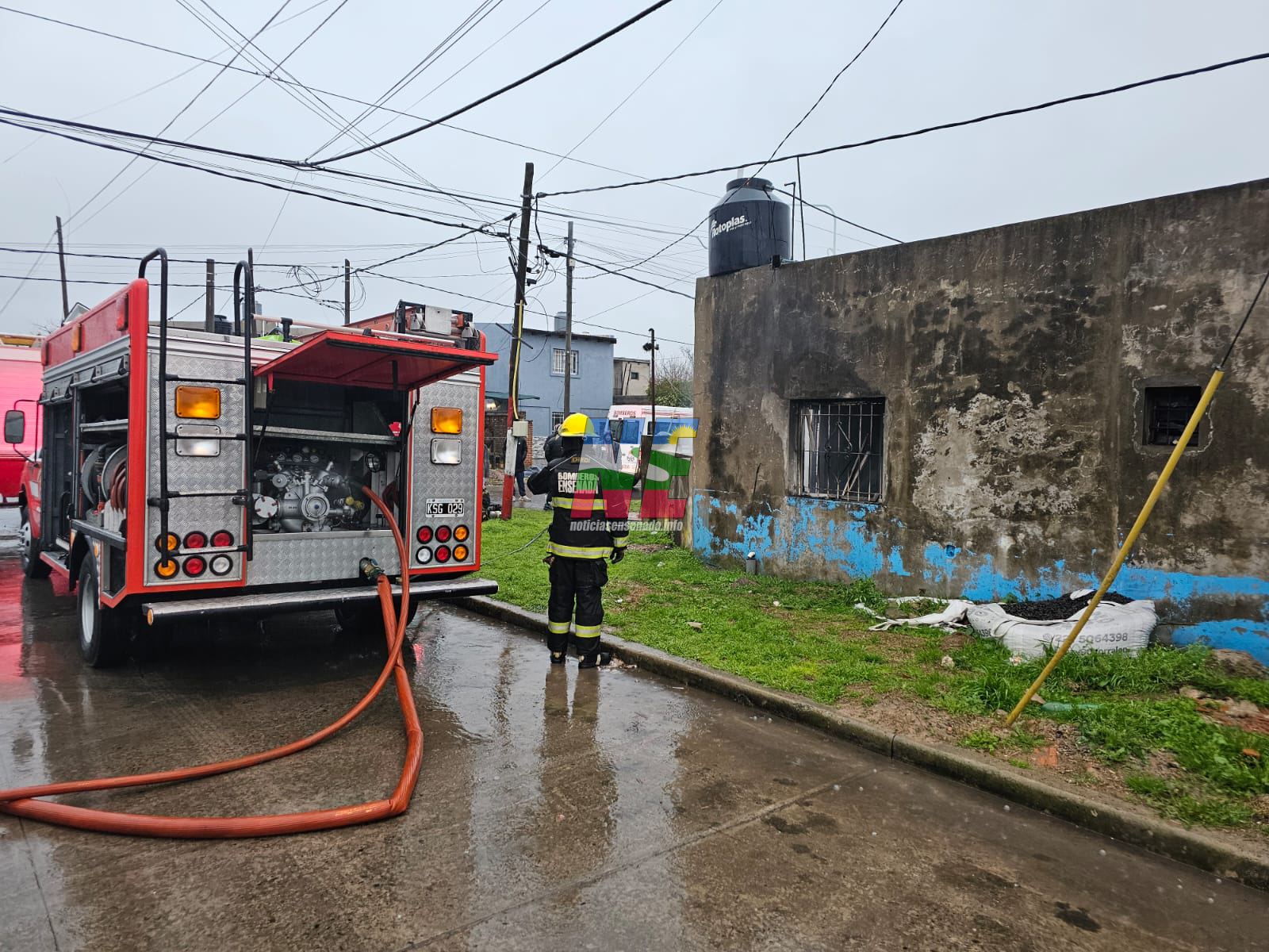 Terrible incendio en Haramboure y Barragán: todo sucedió hace instantes